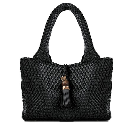 Luella Grey Saskia Large Black Woven Tote - Black