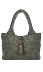 Luella Grey Khaki Saskia Large Khaki Woven Tote  