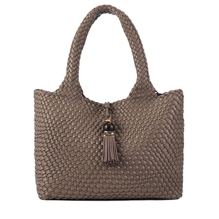 Luella Grey Saskia Large Peat Woven Tote - Brown