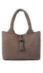 Luella Grey Peat Saskia Large Peat Woven Tote  