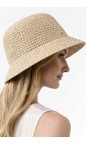 Loevenich White Pepper Loevenich Crochet Fedora Hat  
