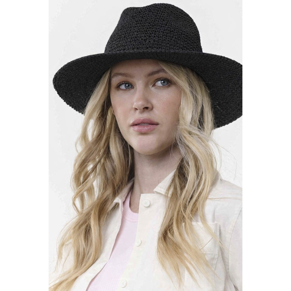 Loevenich Loevenich Large Black Fedora Hat Black 