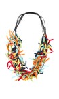 Suzie Blue Multi Knotted Strand Multi Jersey Necklace  