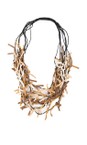 Suzie Blue Natural Knotted Strand Natural Jersey Necklace  