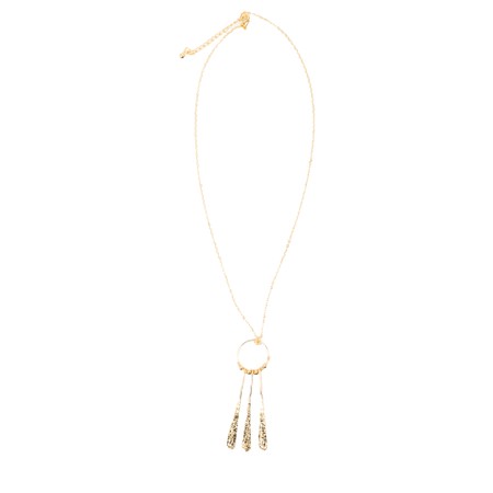 Suzie Blue Gold Teardrop & Ring Necklace - Gold