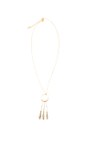 Suzie Blue Gold Gold Teardrop & Ring Necklace  