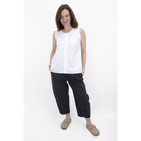 Mama B Bianco R Antracite Pinstripe Bubble Trouser - Grey