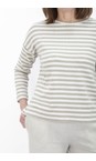 Mama B Lichene  Buccia Lichene Stripe Patch Pocket Fleece Jumper  