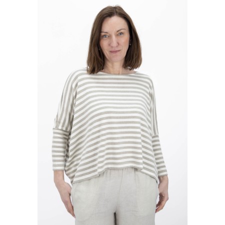 Mama B Kira M Stripe Crop Jumper - Grey