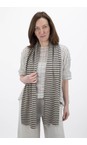 Mama B Antracite Thin Lumpa Antracite Thin Stripe Linen Scarves  