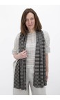 Mama B Antracite Med Lumpa Antracite Medium Stripe Linen Scarves  