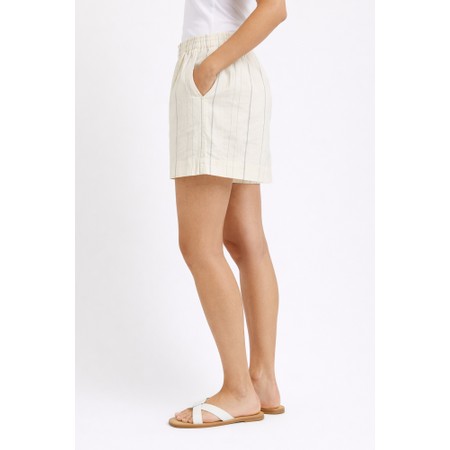 Mama B Gennaio R Latte Classic Pinstripe Shorts - Off-White