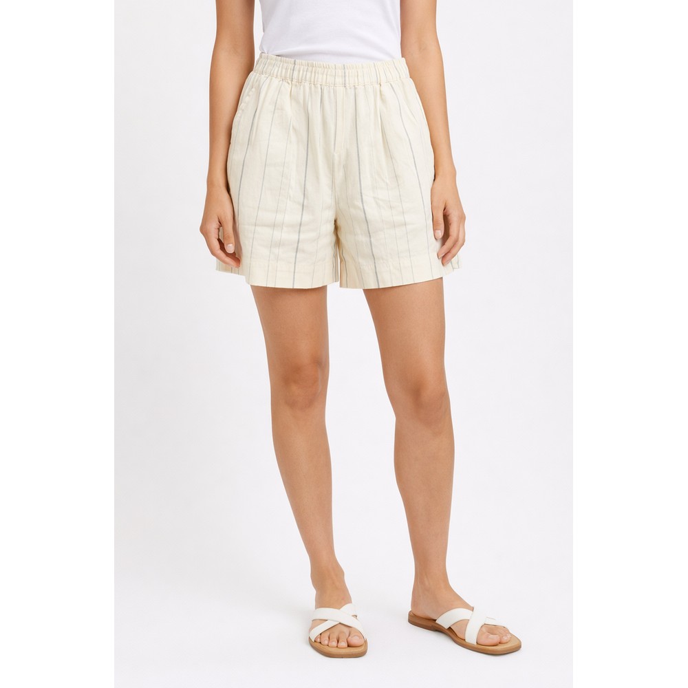 Mama B Gennaio R Latte Classic Pinstripe Shorts Latte