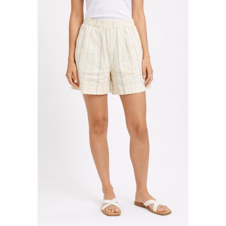 Mama B Gennaio R Latte Classic Pinstripe Shorts - Off-White