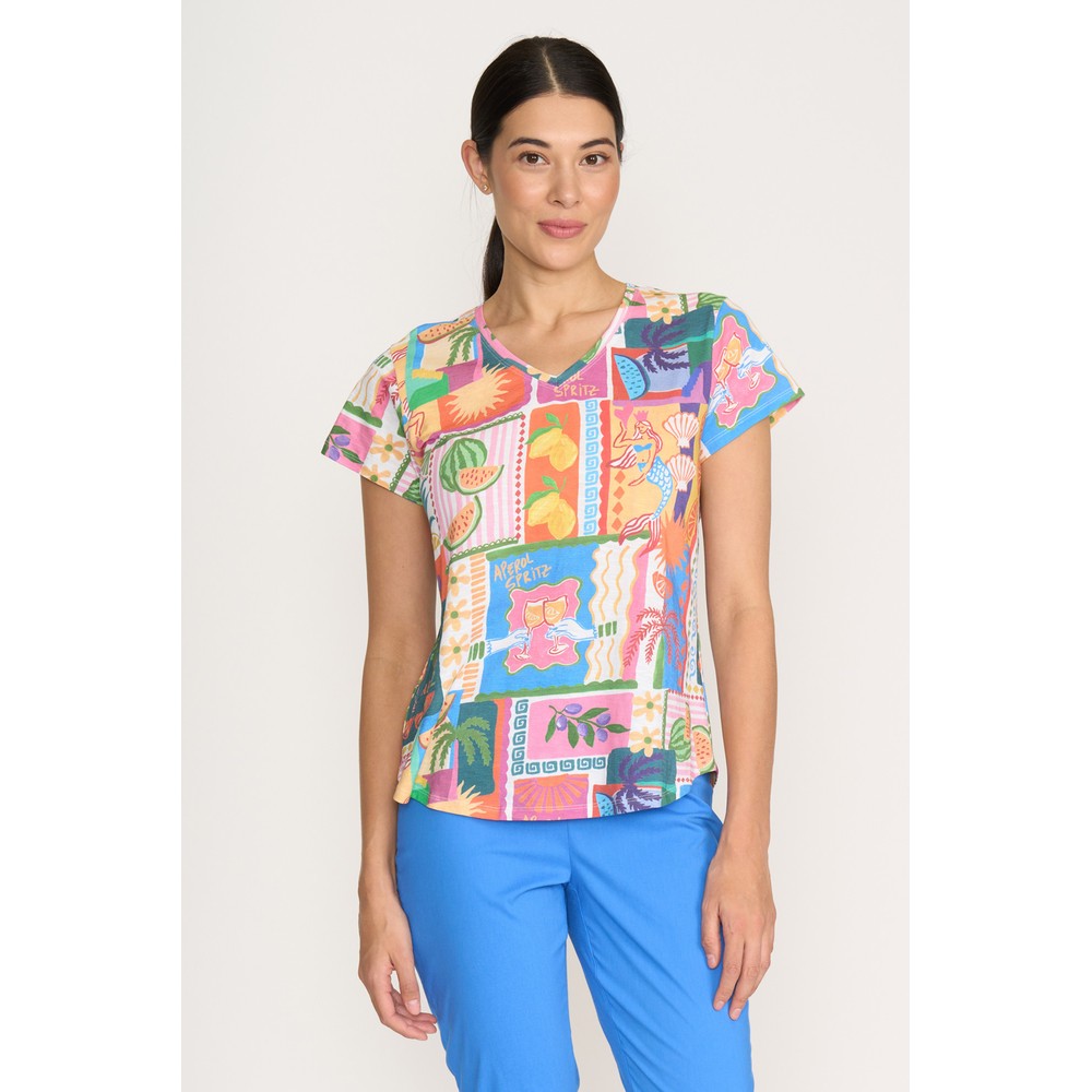 Foil Roll Model Sundowner Print Tee Sundowner