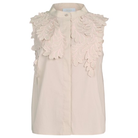 NOEN Applique Cami Top - Beige