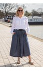 Chalk Dark Denim Gloria Skirt  