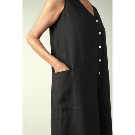 Sahara New Fine Linen Relaxed Jumpsuit - Black