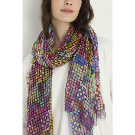 Sahara Coloured Glass Tiles Scarf - Multicoloured