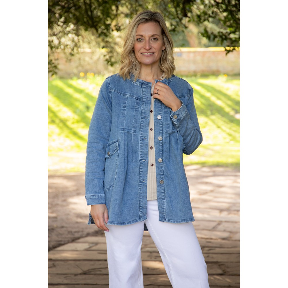 NOEN Denim Long Jacket Pale Blue 61