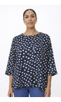 Masai Clothing Navy Blazer MaBecca Navy Blazer Print Top  