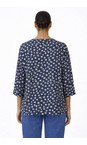 Masai Clothing Navy Blazer MaBecca Navy Blazer Print Top  