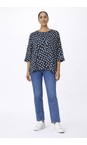 Masai Clothing Navy Blazer MaBecca Navy Blazer Print Top  