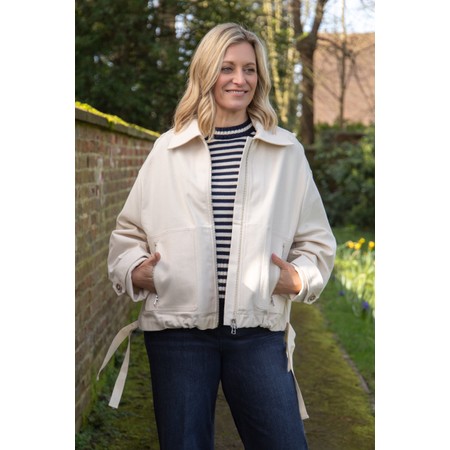 Masai Clothing MaTrixion Oyster White Denim Jacket - White