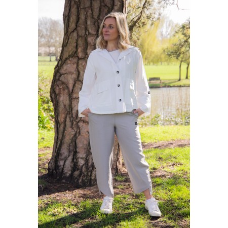 Naya Naya White Pocket Detail Button Jacket - White