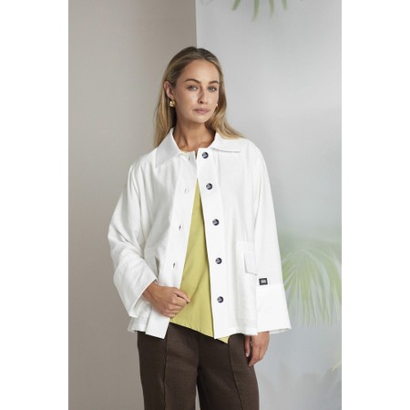 Naya Naya White Pocket Detail Button Jacket - White