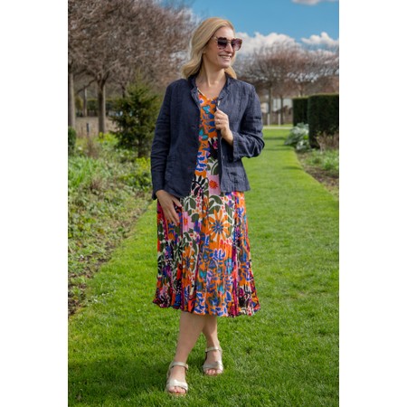 Orientique Salvador Print Godet Dress - Multicoloured