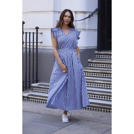 Brave & True Lucy Navy Gingham Skirt - Blue