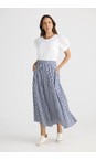 Brave & True Navy Gingham Lucy Navy Gingham Skirt  