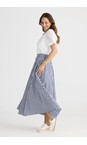 Brave & True Navy Gingham Lucy Navy Gingham Skirt  