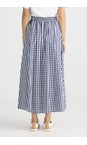 Brave & True Navy Gingham Lucy Navy Gingham Skirt  