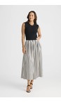 Brave & True White / Black Daphne Rib Stripe Maxi Dress  