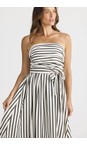 Brave & True Black Stripe Avalon Textured Black Stripe Maxi Dress  