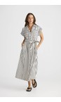 Brave & True Black Stripe Portia Black Stripe Shirt Dress  