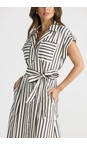Brave & True Black Stripe Portia Black Stripe Shirt Dress  