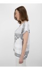 Naya White / Granite Naya Marbled Ribbon Print Top  