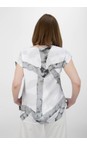 Naya White / Granite Naya Marbled Ribbon Print Top  