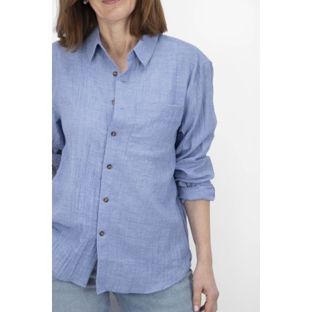Chalk Eric Sky Blue Boyfriend Shirt - Blue