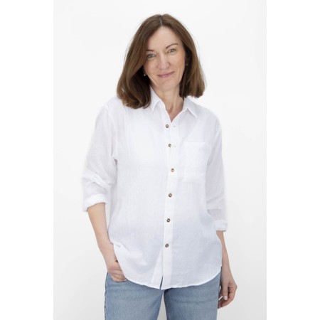 Chalk Eric White Boyfriend Shirt - White