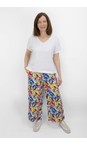 Foil Printed Leaf It's Only Natural Printed Leaf Linen Print Pant  