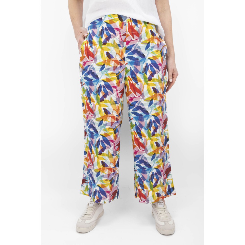 Foil It's Only Natural Printed Leaf Linen Print Pant Printed Leaf