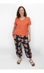 Foil Flower Doodle Jubilant Bubble Flower Doodle Print Pant  