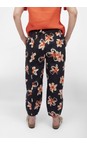 Foil Flower Doodle Jubilant Bubble Flower Doodle Print Pant  