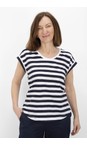 Foil Bold Stripe Roll Model Bold Stripe Print Tee  