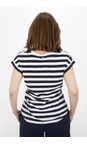 Foil Bold Stripe Roll Model Bold Stripe Print Tee  