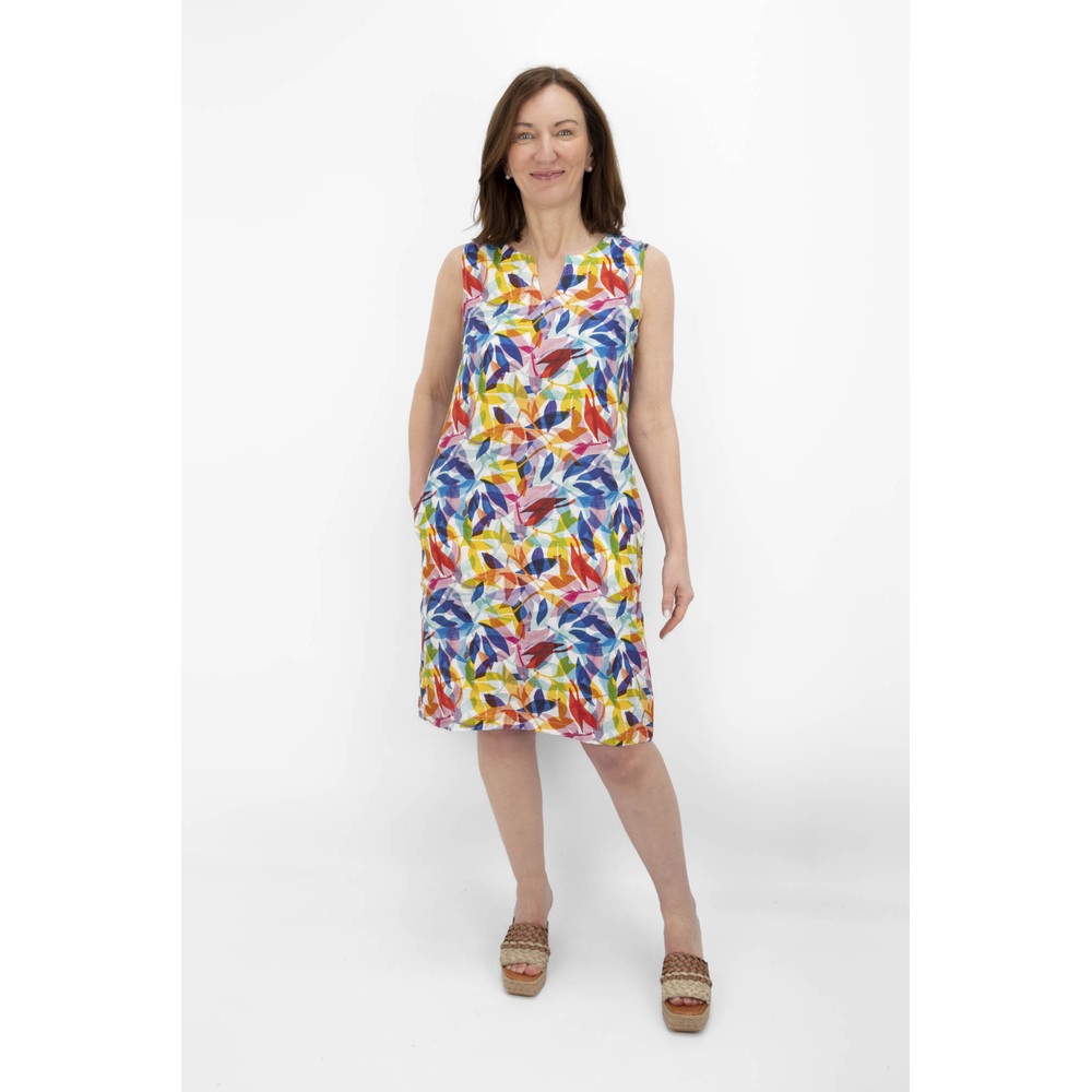 Foil Sun-Sational Printed Leaf Dress Printed Leaf